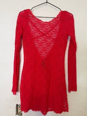 Victoria Secret red lace dress